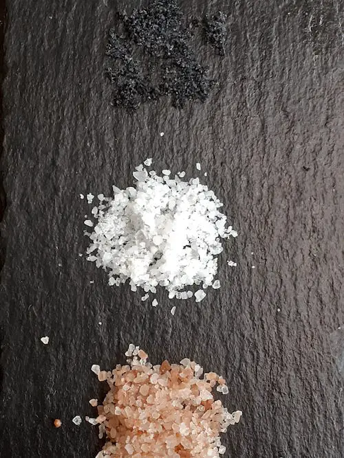 Different colors of salt
