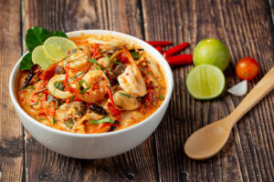 The recipe for Tom yum Kung